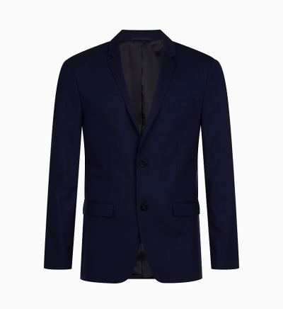 Calvin Klein Ruhák HU089952 | Calvin Klein Slim Wool Stretch Férfi Blézer MélySötétkék